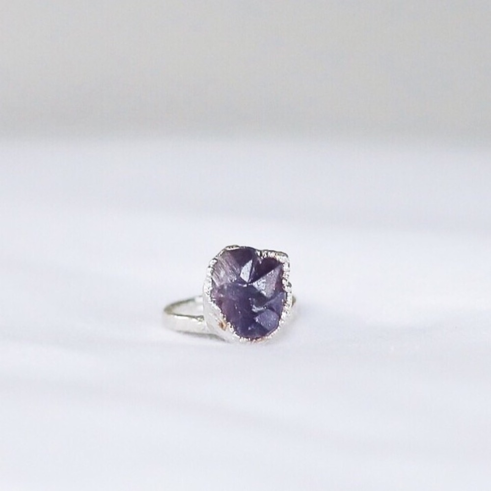Little Sycamore amethyst ring silver size 6